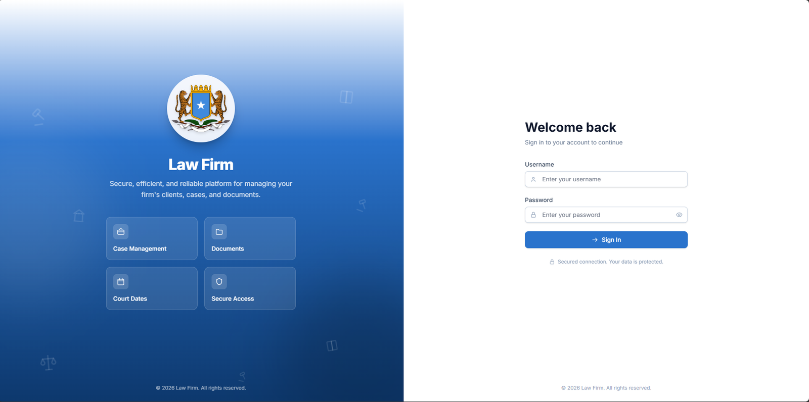 Law Firm Case Management System